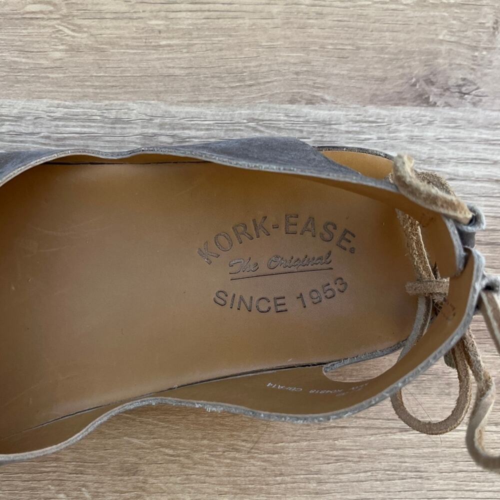 Kork-Ease Rebecca Slingback Tie Sandals Bronze Leather Comfort Flat US 8 EU 39 - Picture 5 of 8